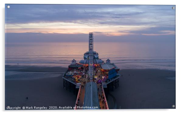 Sunset Pier Acrylic by Mark Rangeley