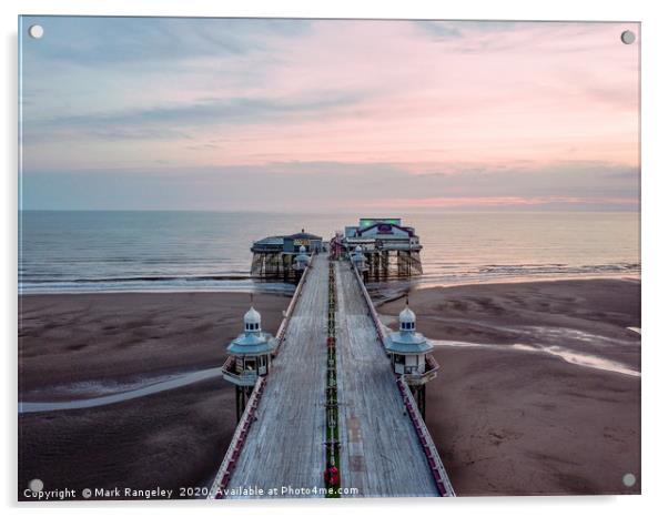 Sunset North pier Acrylic by Mark Rangeley