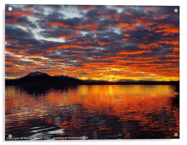 Lake Zug sunset Acrylic by Martin Baroch
