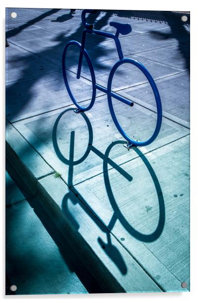 Sidewalk cycle  Acrylic by Steve Taylor