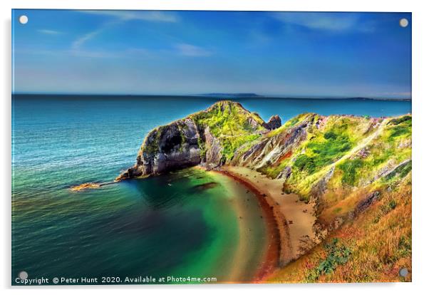 Dorset coastline Acrylic by Peter Hunt