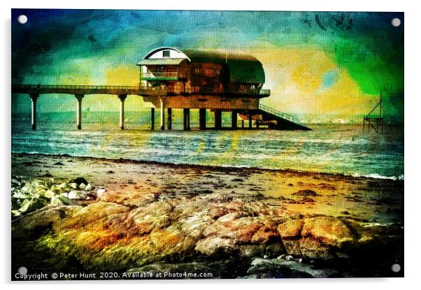 Bembridge lifeboat station Acrylic by Peter Hunt