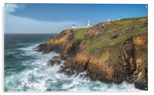 Pendeen Point lighthouse Acrylic by Mick Blakey