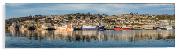 Newlyn Fishing Fleet Acrylic by Mick Blakey