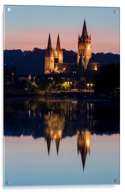 Cathedral Reflections, Truro, Cornwall Acrylic by Mick Blakey