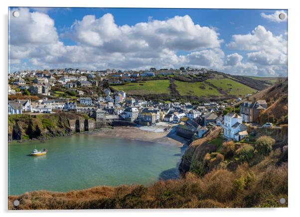 Port Issac Harbour, Cornwall Acrylic by Mick Blakey