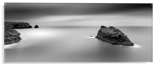 Silky Sea off Boscastle, Cornwall Acrylic by Mick Blakey