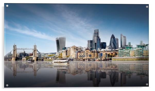 City of London and Tower Bridge Acrylic by Mark Jones