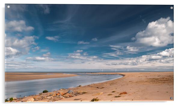 Wansbeck Estuary, Cambois Acrylic by Mark Jones