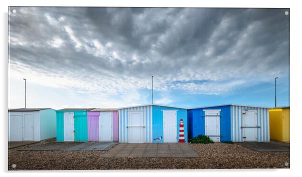Bognor Regis Beach Huts Acrylic by Mark Jones