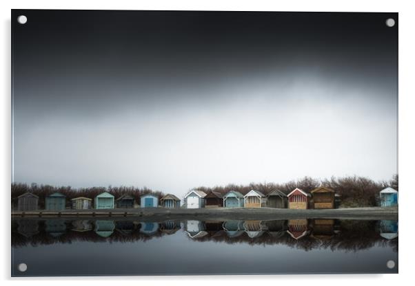 West Wittering Beach Huts Acrylic by Mark Jones
