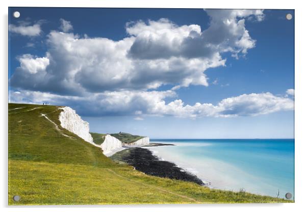 Seven Sisters and Belle Tout Acrylic by Mark Jones