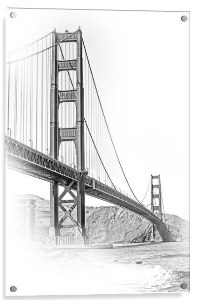 Golden Gate Bridge - view from Fort Point Acrylic by Erik Lattwein