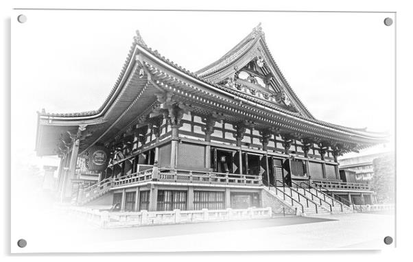 Most famous temple in Tokyo - The Senso-Ji Temple in Asakusa Acrylic by Erik Lattwein