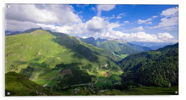 Typical landscape in the Austrian Alps Acrylic by Erik Lattwein