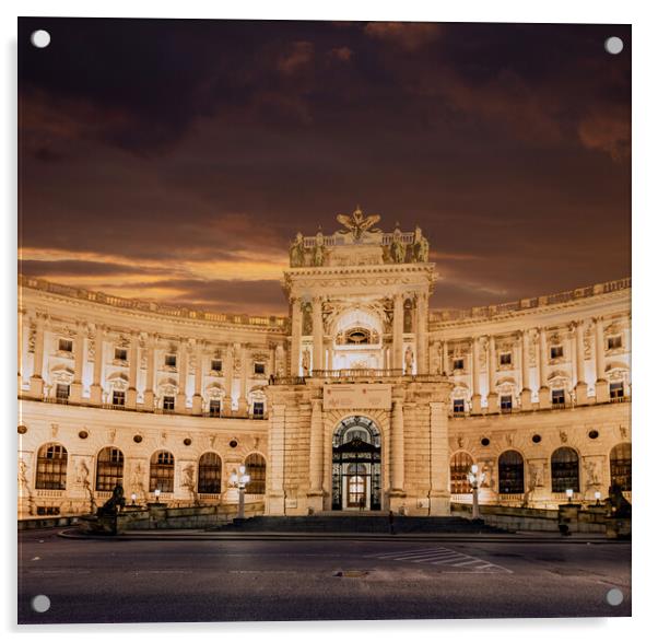 The Vienna Hofburg palace - most famous landmark in the city Acrylic by Erik Lattwein