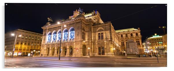 Vienna State Opera building in the city center - VIENNA, AUSTRIA, EUROPE - AUGUST 1, 2021 Acrylic by Erik Lattwein