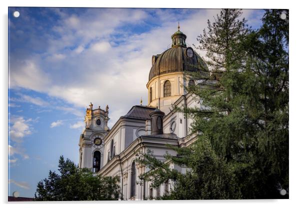 Salzburg Cathedral in the old town - SALZBURG, AUSTRIA, EUROPE - AUGUST 3, 2021 Acrylic by Erik Lattwein