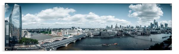 Panoramic view over the city of London Acrylic by Erik Lattwein