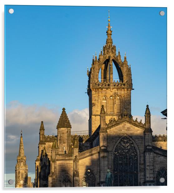 St Giles Cathedral in Edinburgh Acrylic by Erik Lattwein