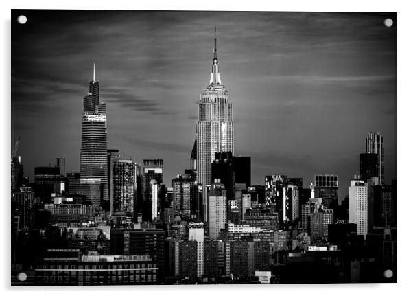 Midwtown Manhattan with Empire State building - travel photography Acrylic by Erik Lattwein
