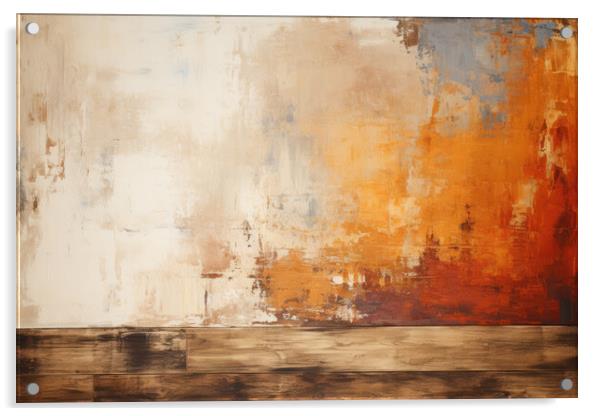 Rustic Palette Strokes Minimalistic - abstract background compos Acrylic by Erik Lattwein