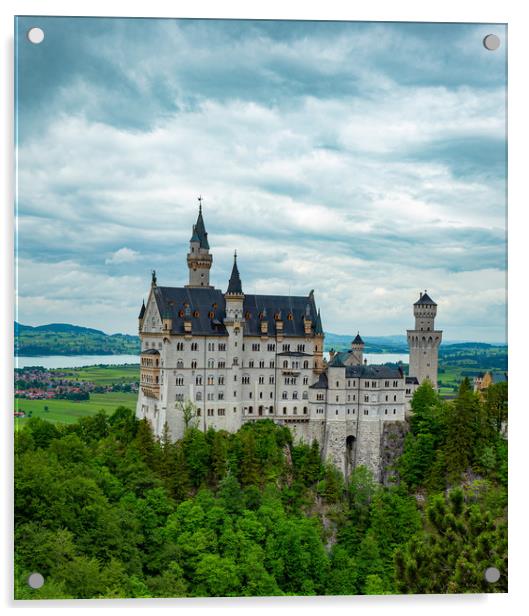 Famous Neuschwanstein Castle in Bavaria Germany Acrylic by Erik Lattwein