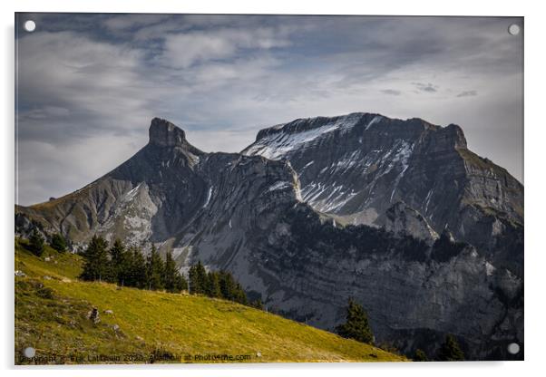 The wonderful mountains of the Swiss Alps Acrylic by Erik Lattwein