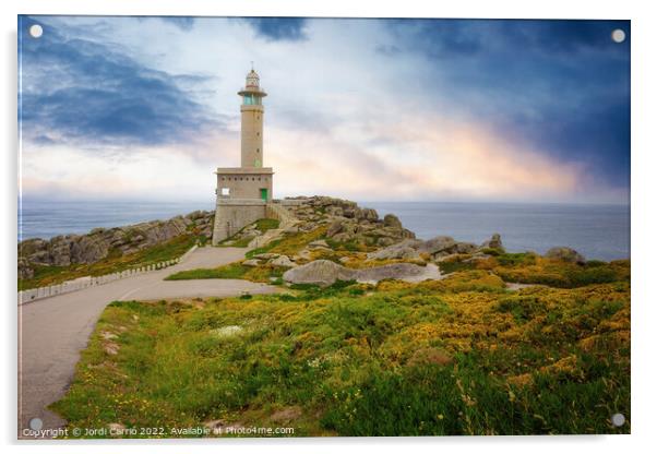 Cape Nariga Lighthouse; Galicia Acrylic by Jordi Carrio
