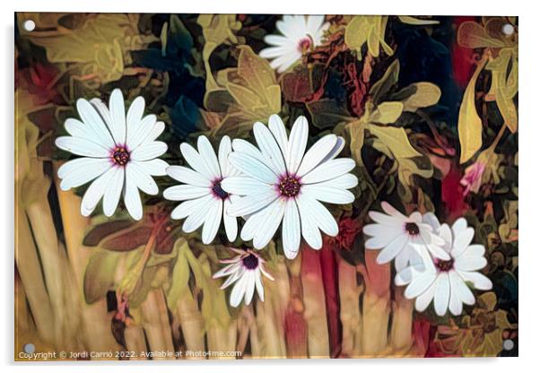 Brushstrokes of daisies - C1606-6226-ABS Acrylic by Jordi Carrio