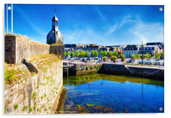 The fortified city of Concarneau - C1506-1967-GLA Acrylic by Jordi Carrio