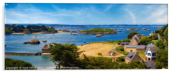 Island Paradise in Brittany - C1506-1707-GLA Acrylic by Jordi Carrio