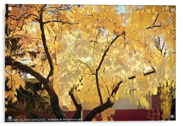 Yellow Autumn Leaves - CR2211-8260-ABS Acrylic by Jordi Carrio