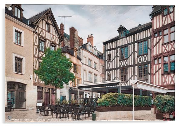 Historical Charm in Orleans - LU2304-1030296-PIN Acrylic by Jordi Carrio