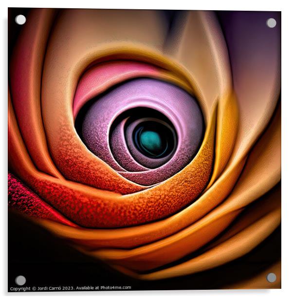 The eye of the rose - GIA-2309-1051-ILU Acrylic by Jordi Carrio