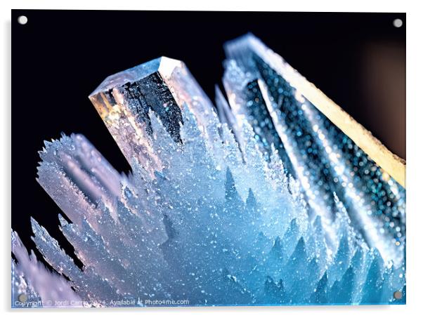 Icy Splendor in Deep Blue - GIA-2310-1127-REA Acrylic by Jordi Carrio