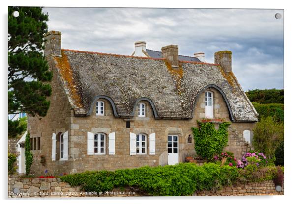 Typical Breton house Acrylic by Jordi Carrio