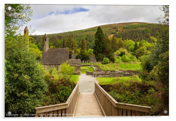 View to Glendalough National Park, Ireland Acrylic by Jordi Carrio