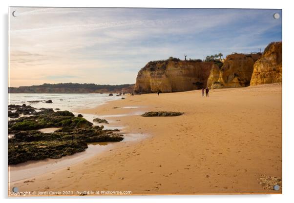 The beautiful beach of Tres Castelos, Algarve - 2 Acrylic by Jordi Carrio