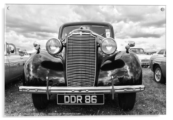 Vintage classic Vauxhall car Acrylic by Simon Marlow