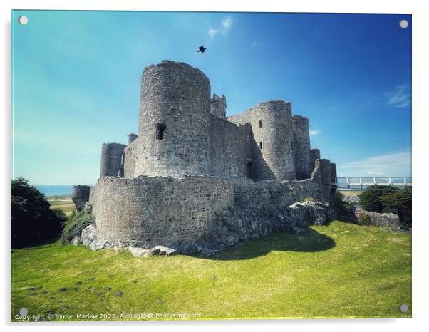 Majestic Medieval Fortress Acrylic by Simon Marlow