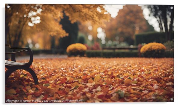 Enchanting Autumnal Garden Perspective Acrylic by Simon Marlow
