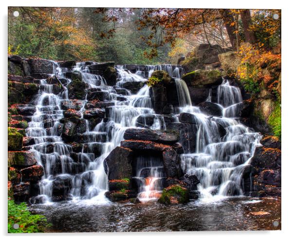 Majestic Virginia Waterfalls Acrylic by Simon Marlow