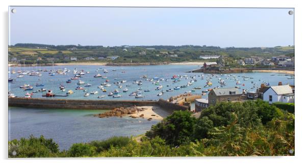Stunning Scilly Harbour View Acrylic by Simon Marlow