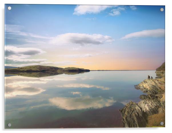 Sunset at Portmeirion, Wales, UK Acrylic by Simon Marlow