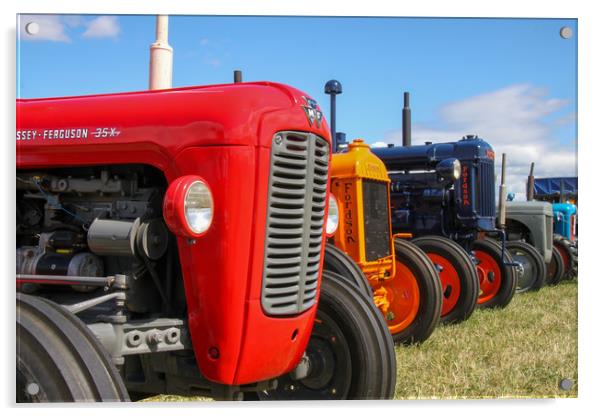 Rustic Charm Classic Agriculture Vehicles Acrylic by Simon Marlow