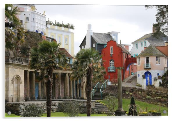 The Architecture of Portmeirion, North Wales Acrylic by Simon Marlow