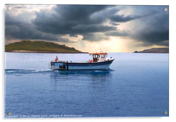 A storm is brewing in the Isles of Scilly Acrylic by Simon Marlow