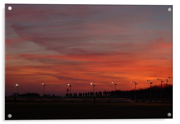 Sunset at the abby  Acrylic by Matthew jones