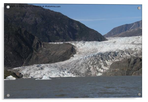 Mendenhall glacier; Juneau, Alaska Acrylic by Arun 